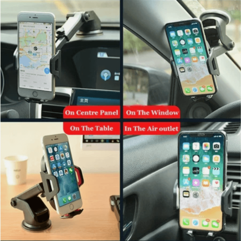 AutoEdge™ Car Phone Holder 3 in 1 Dashboard, Windshield & Air Vent Mount