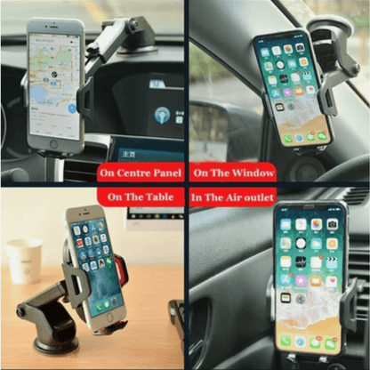 AutoEdge™ Car Phone Holder 3 in 1 Dashboard, Windshield & Air Vent Mount
