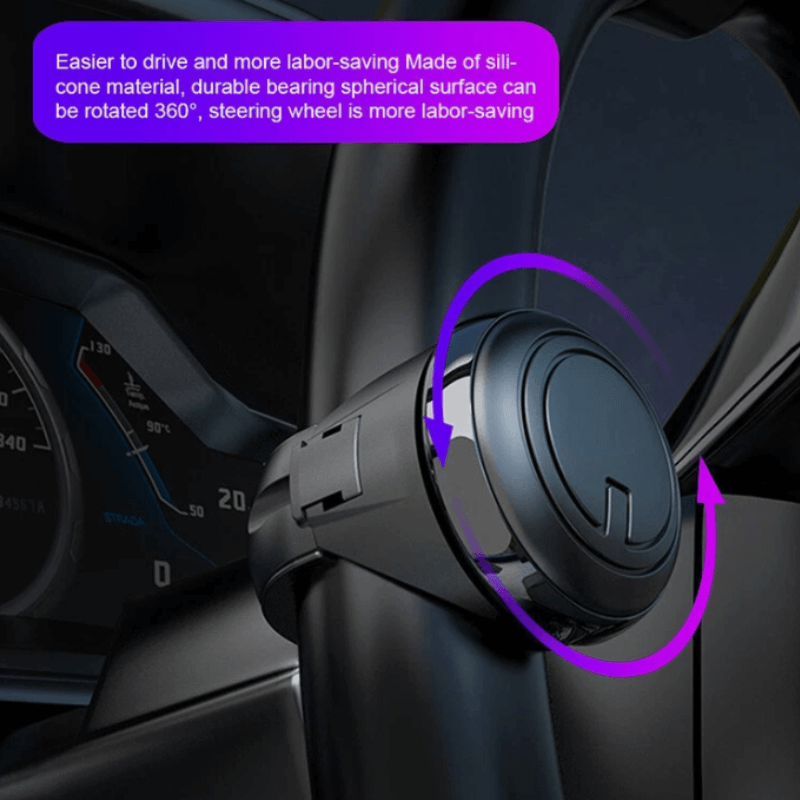 AutoEdge™ Steering Wheel Aid – Car & Truck Booster Ball Spinner Knob